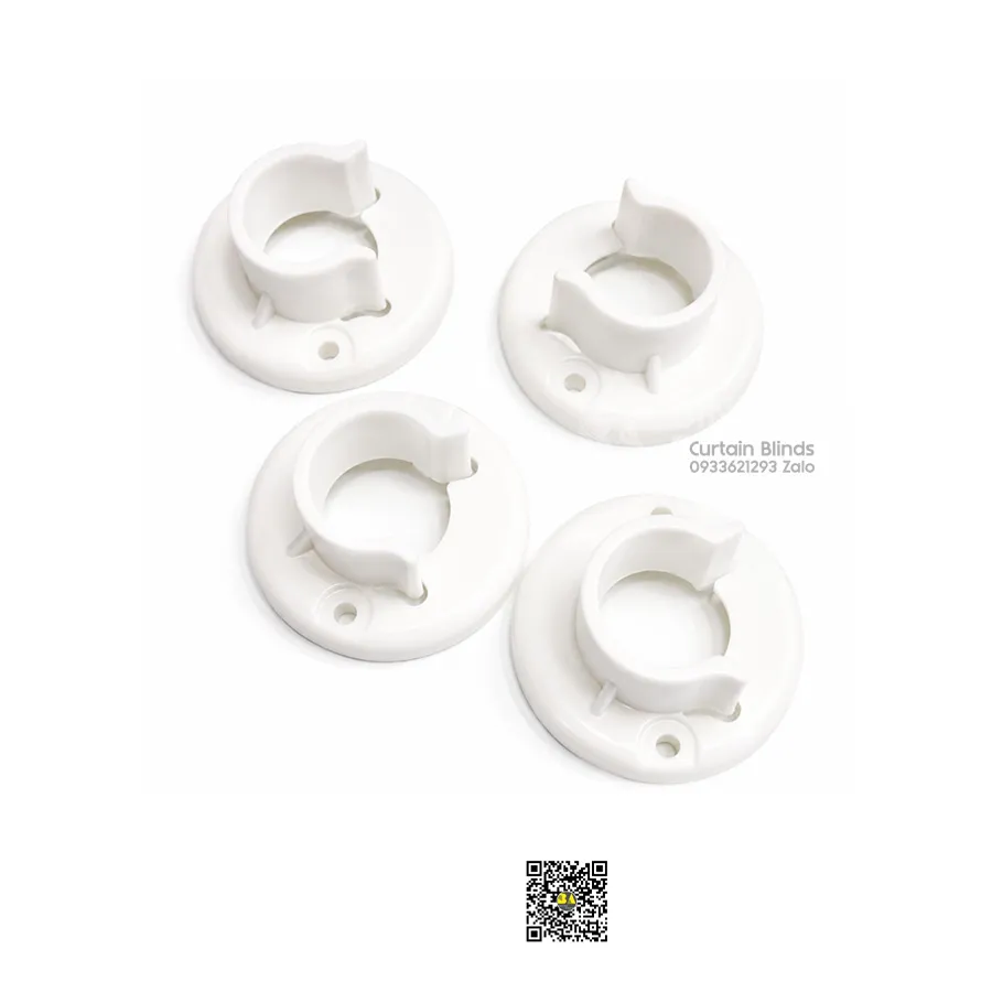 Bas Treo Rèm Âm Tường BC01 | Bát Nhựa Lắp Lọt Lòng Thanh Treo Rèm Ø28 mm-11